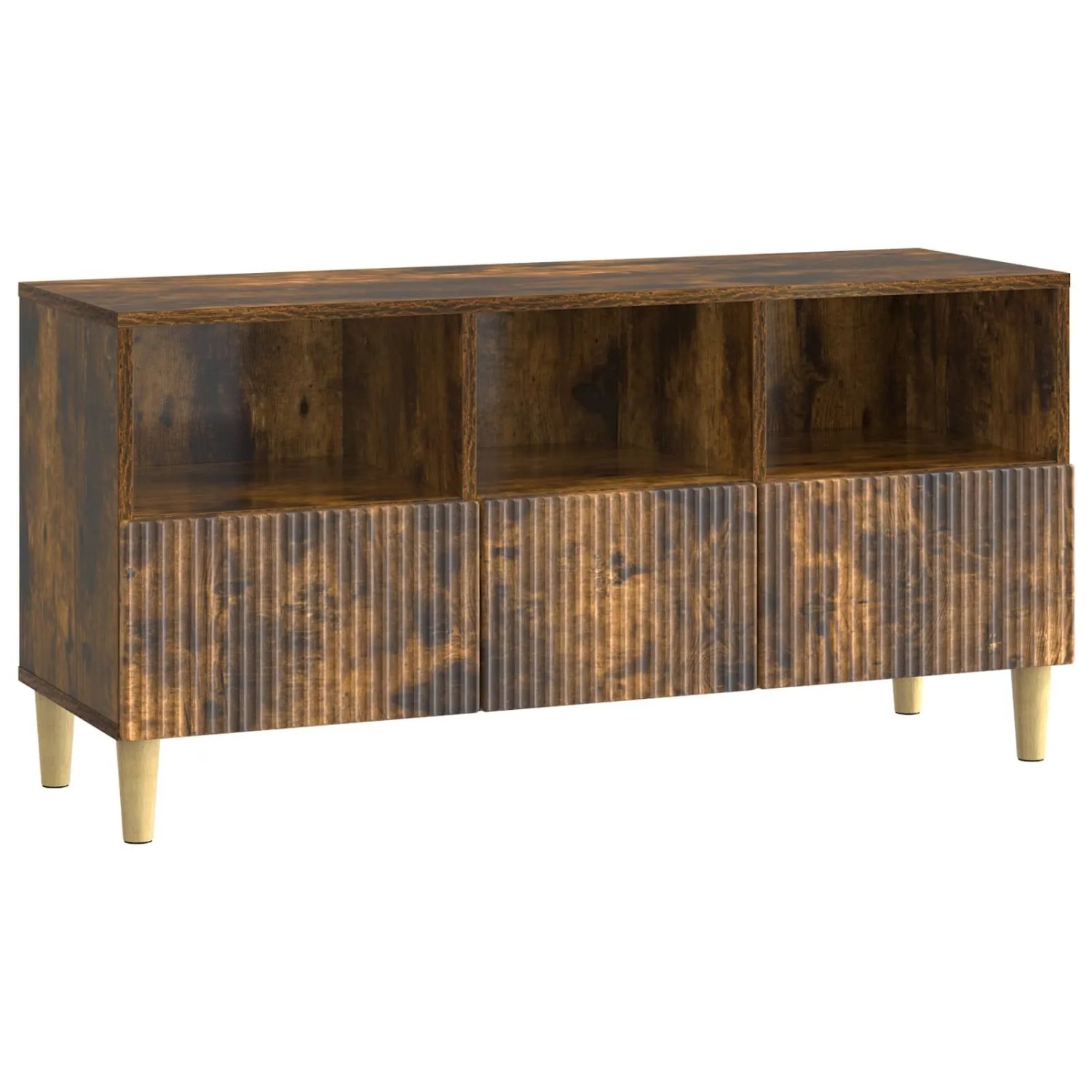 vidaXL TV-Schränk Geräucherte Eiche 102 x 34,5 x 50 cm Holzwerkstoff 894680