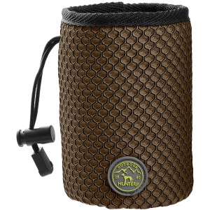 Brauner Hunter Snackbeutel Hilo Basic für Hundetraining, mit Kordelzug und Clip.