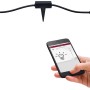 Paulmann Plug & Shine Zigbee Controller mit Erdspieß und Smartphone-Steuerung für Außenbeleuchtung.