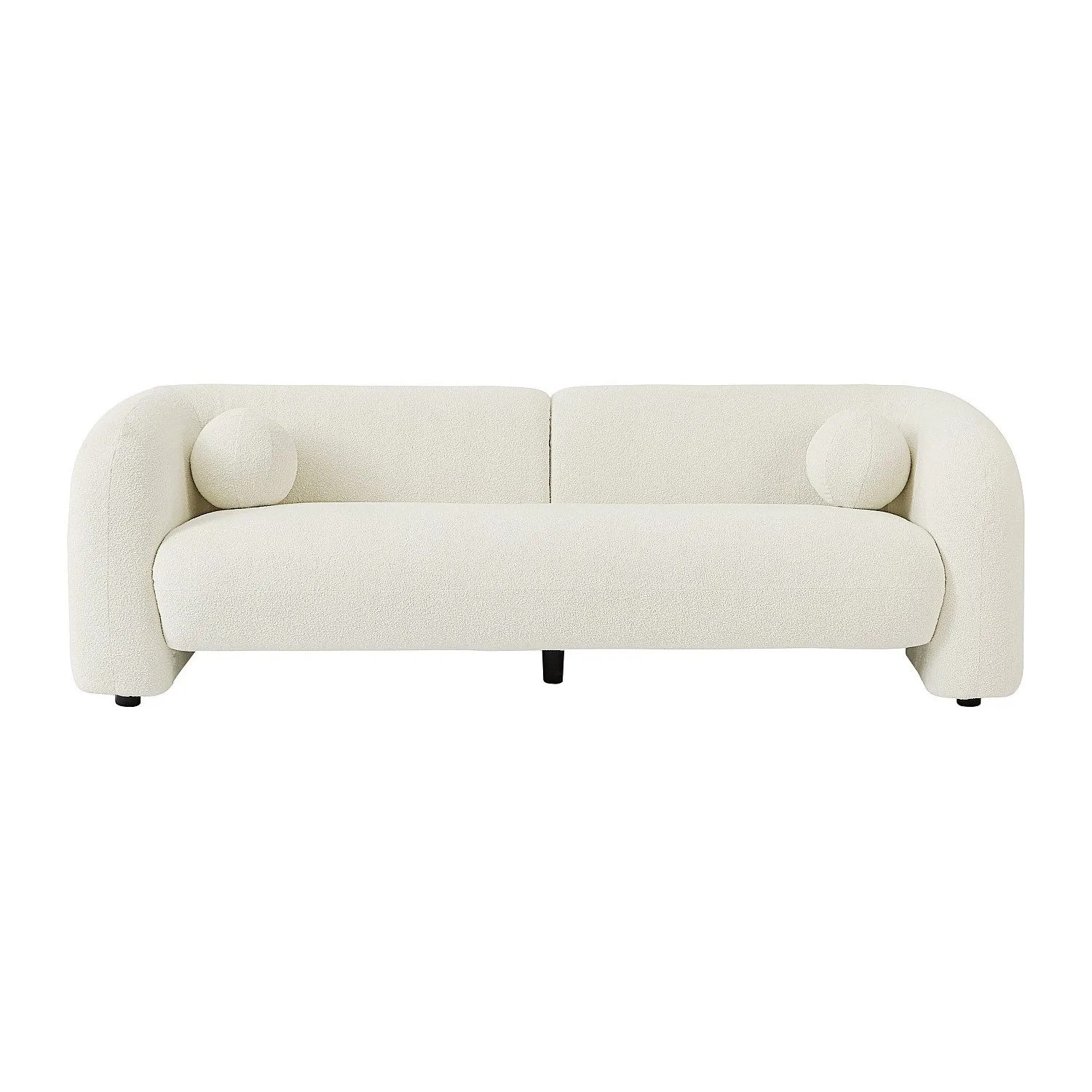 Vente-unique Sofa Ohne Schlafmöglichkeit Ovotas Elfenbeinfarben 226 cm