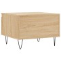 2er Set Couchtische Sonoma-Eiche, Holzwerkstoff mit Metallbeinen, 50x46x35 cm. Ideal als Wohnzimmer Tisch.