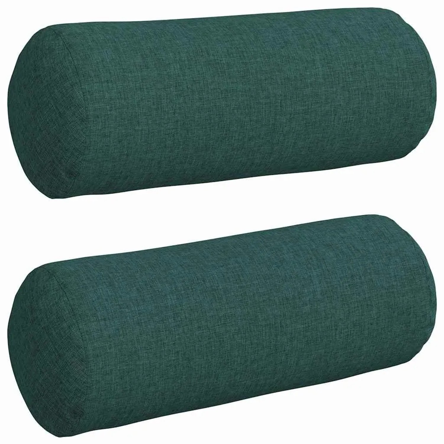 vidaXL Bolsterkissen 2 Stück Dunkelgrün Ø 15 x 40 cm Stoff 42014273
