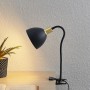 Moderne, schwarze Klemmleuchte Genora aus Metall, 1-flammig, für Wohnzimmer.
