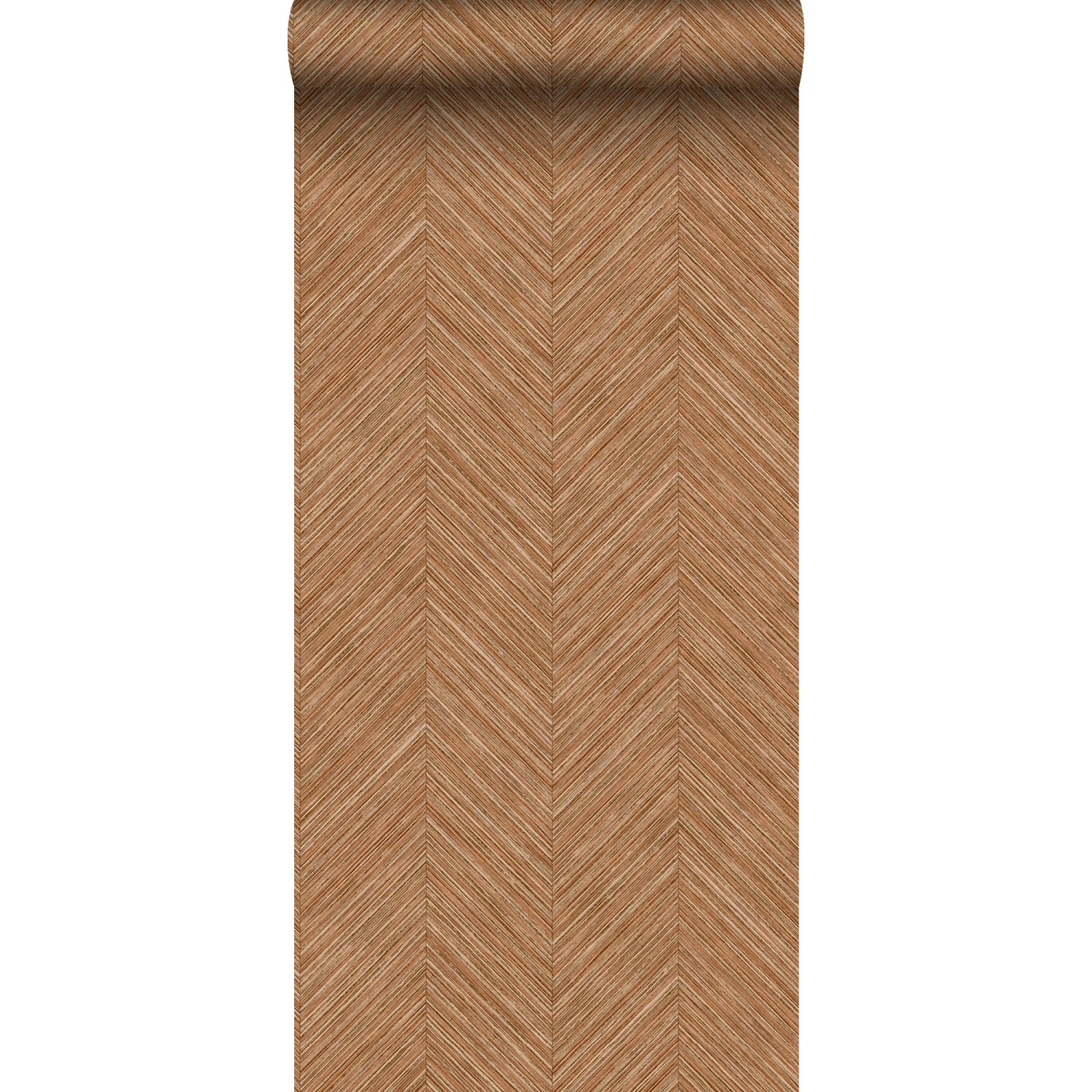 Sanders & Sanders Tapete Fischgrätmuster Orangebraun 53 cm x 10 m günstig online kaufen
