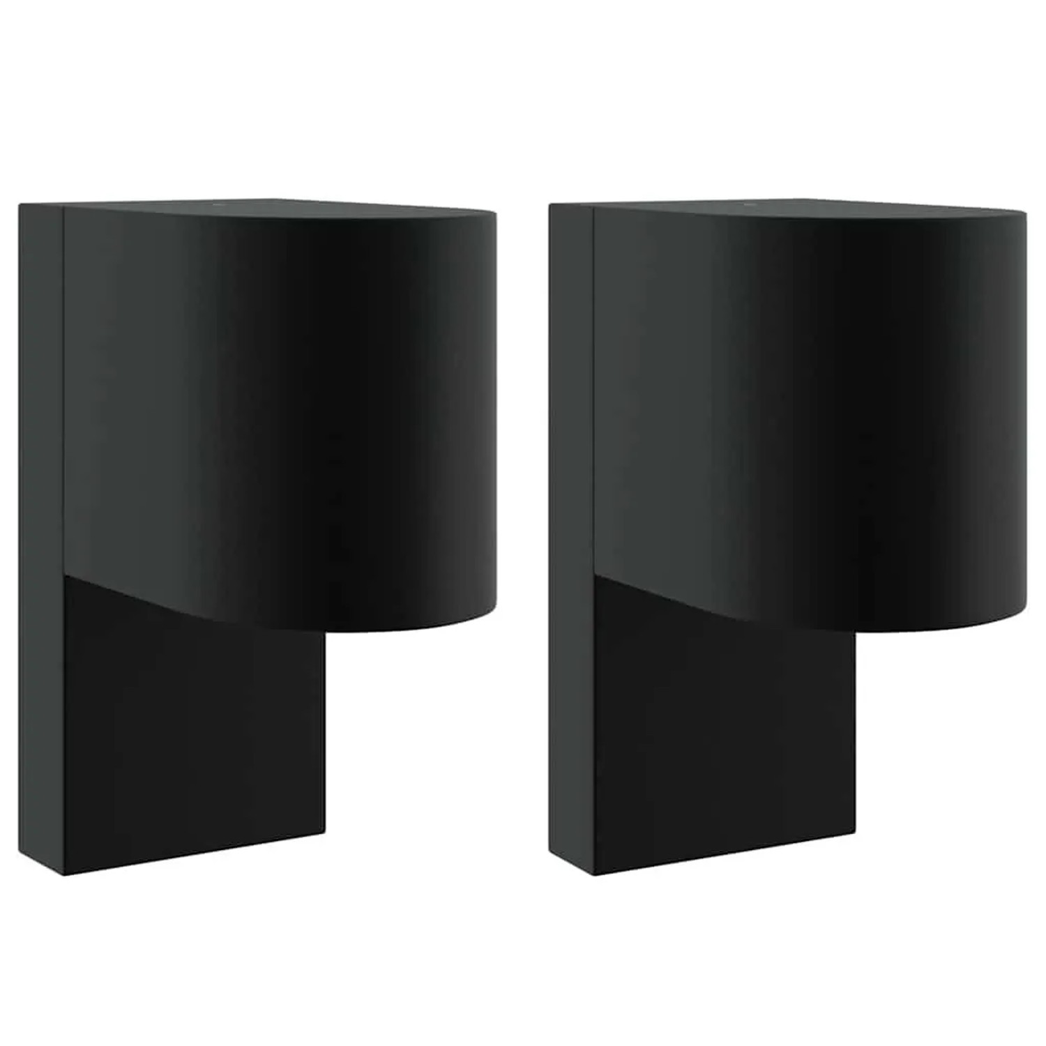 vidaXL Außenwandleuchte 2 Stk Schwarz 12 x 7 x 15 cm Edelstahl 4005980