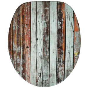 Sanilo WC-Sitz Antik aus Holz mit rustikaler Holzoptik für Standard WC-Becken.