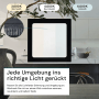 LUXULA LED Aufbauleuchte 12W IP44-Geschützt 1200lm Lichtfarbe Einstellbar CCT Deckenleuchte Eckig 173x34mm Badezimmerlampe Schwarz_3