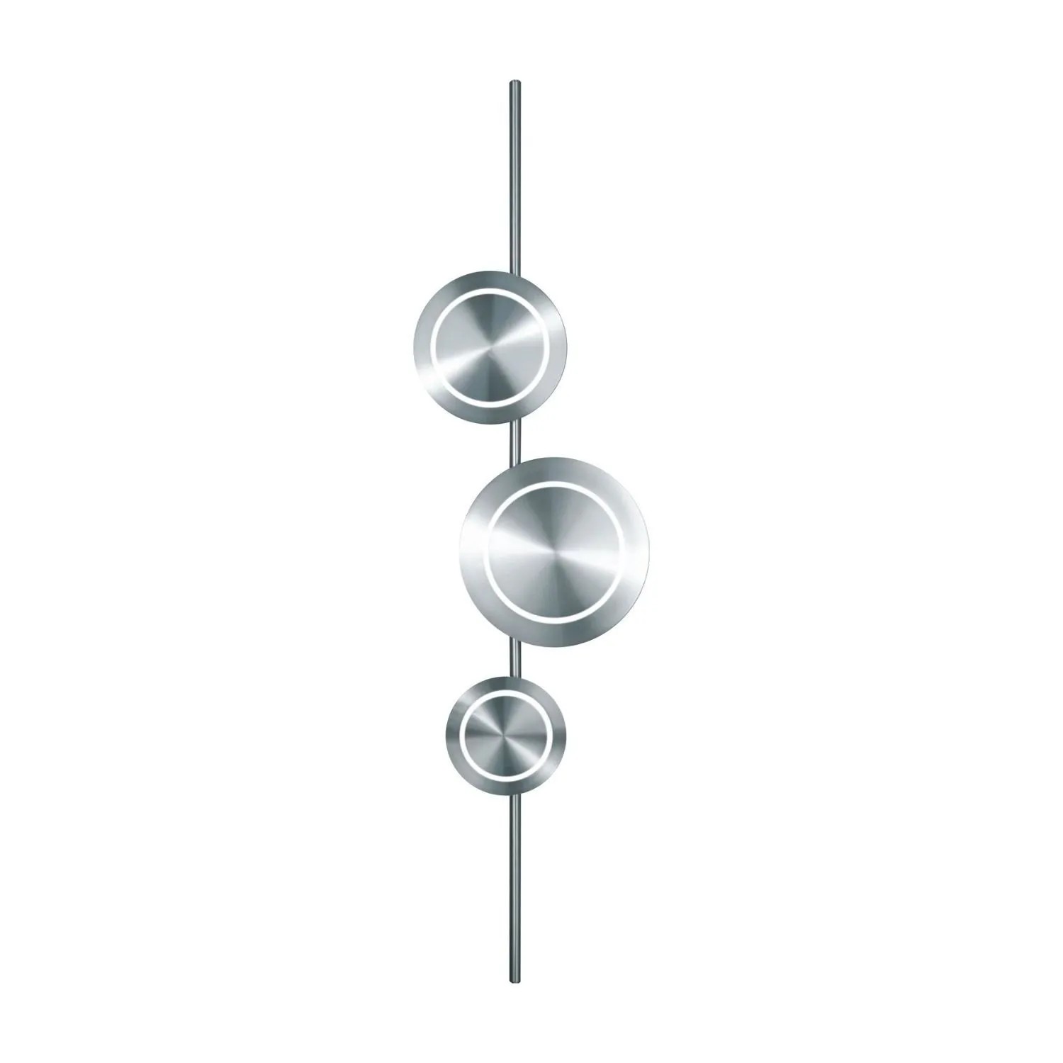 Licht-Erlebnisse Wandleuchte LED 120 CM Hoch Aluminium In Nickel 3000 K 1008 LM Modern
