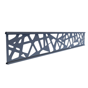 GartenLand Designlamelle Ameland Dekor Scalea, anthrazitfarbene Zaunblende aus Aluminium.