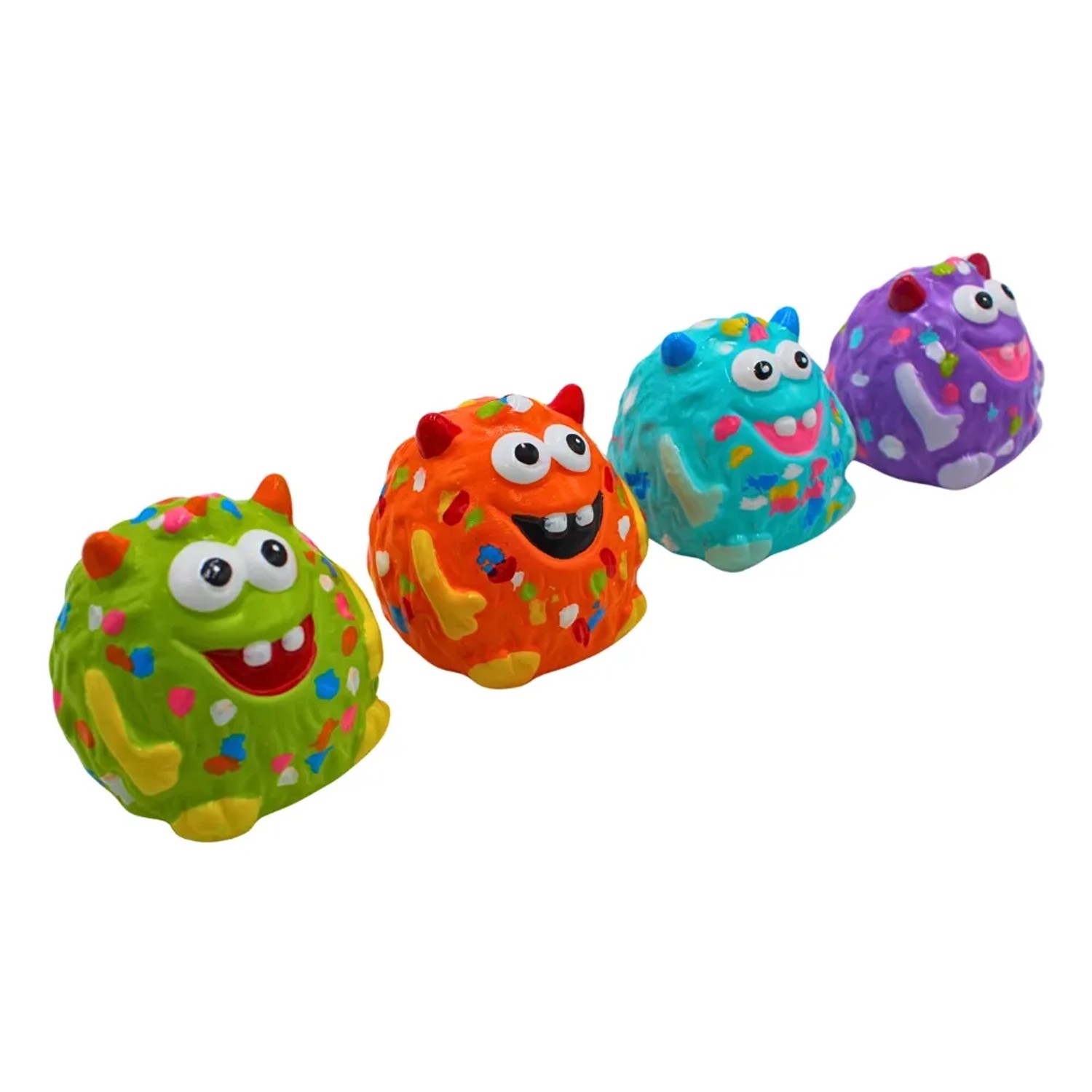 Dekohelden24 4er Set Sparfiguren Sparschwein Spardosen Sparbüchsen Kinderspardosen mit Wiederverschließbarem Gummistopfen L/B/H 6 x 6 x 6 cm_4