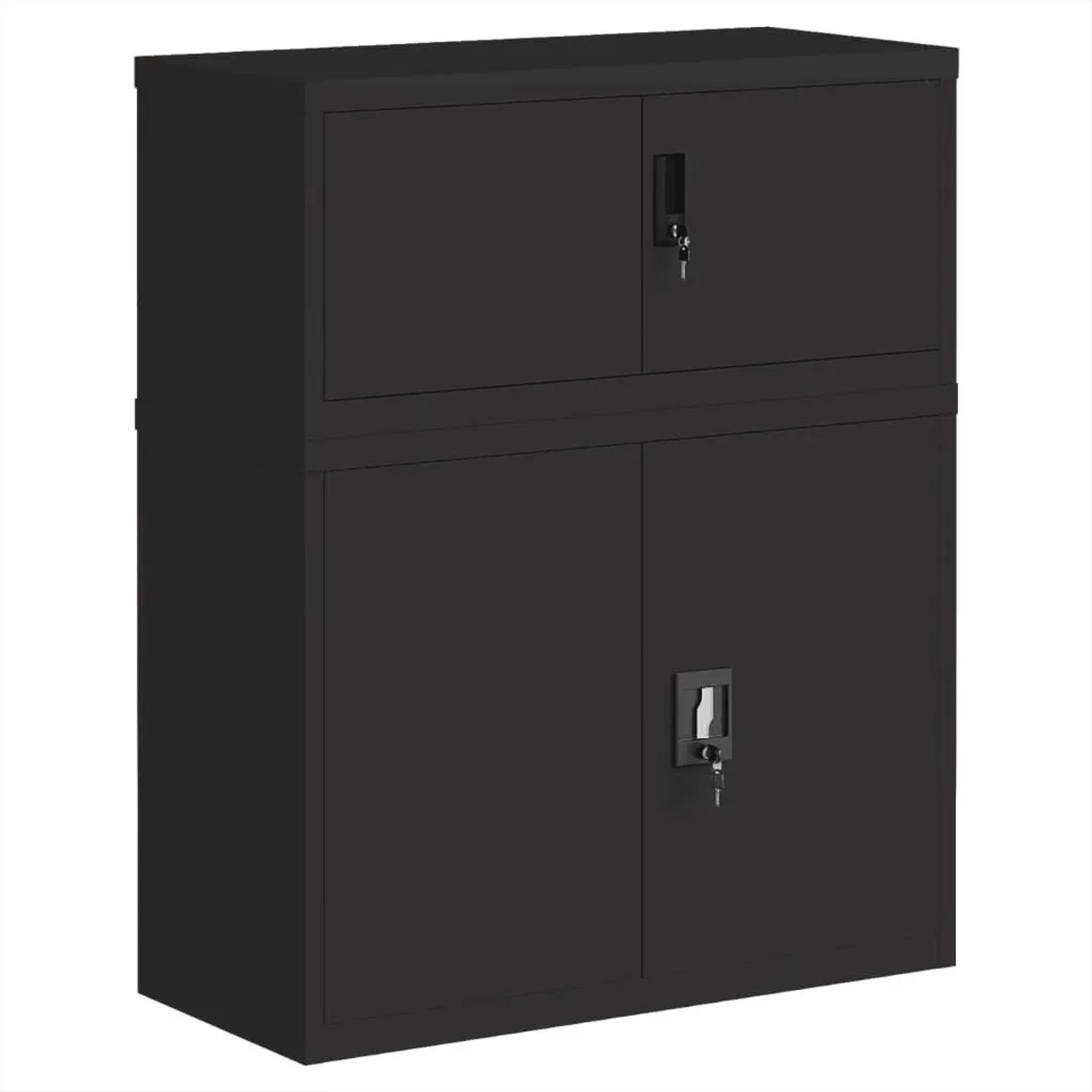 vidaXL Aktenschrank Schwarz 90x40x110 cm Stahl 3188322