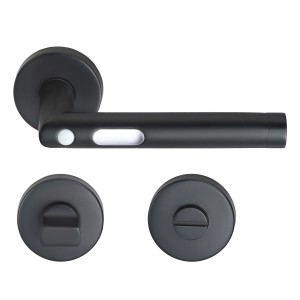 MeinTürgriff LED-Türgriff Orbit Türdrücker Schwarz Türgriff Drückergarnitur WC