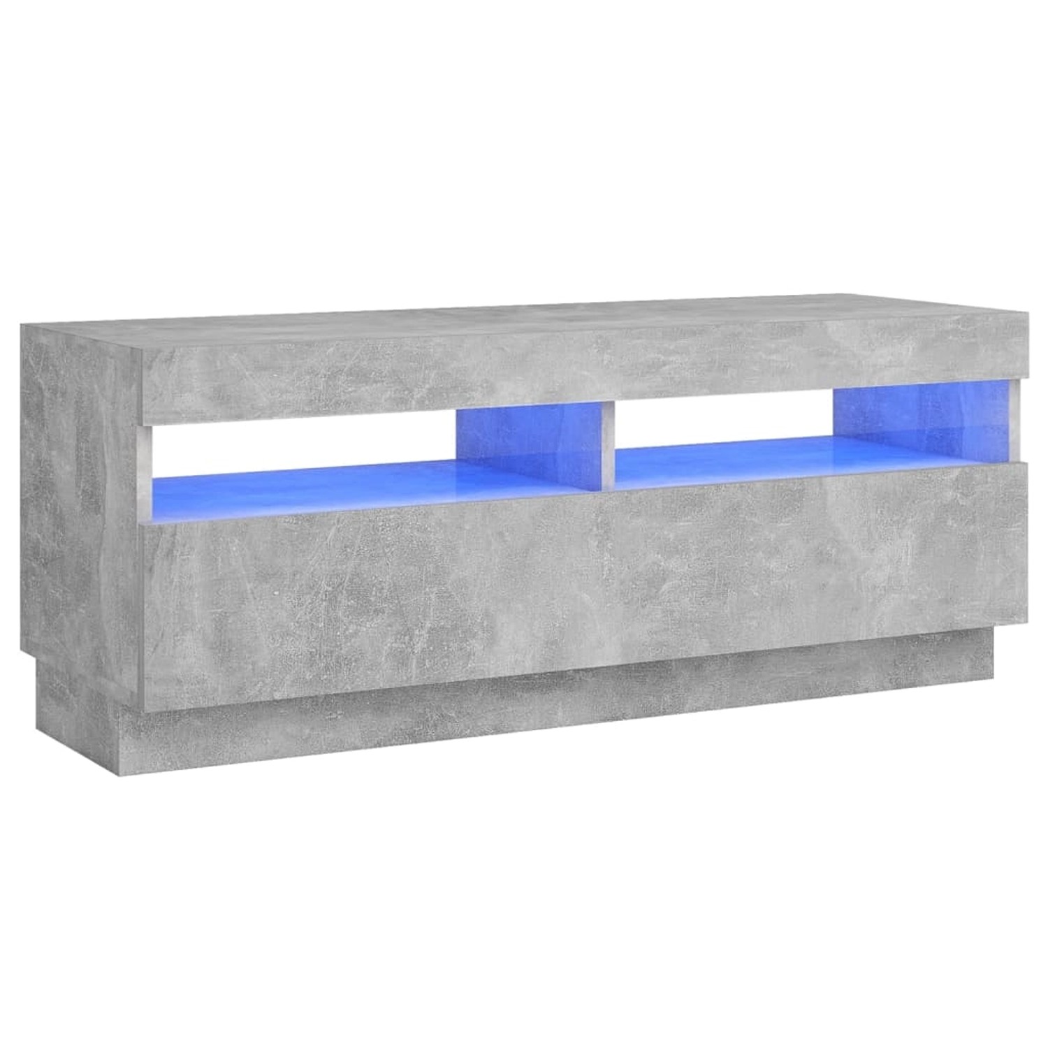 Tv-schrank Mit Led-leuchten Betongrau 100x35x40 Cm günstig online kaufen