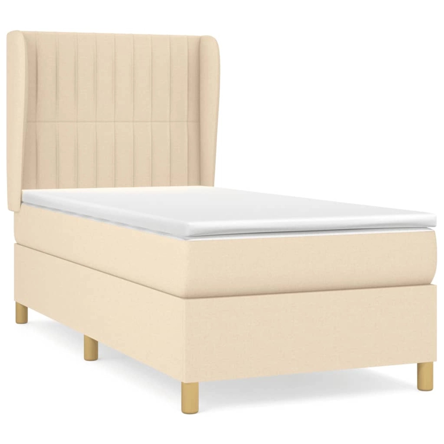 vidaXL Boxspringbett mit Matratze Creme 80x200 cm Stoff1393475 günstig online kaufen