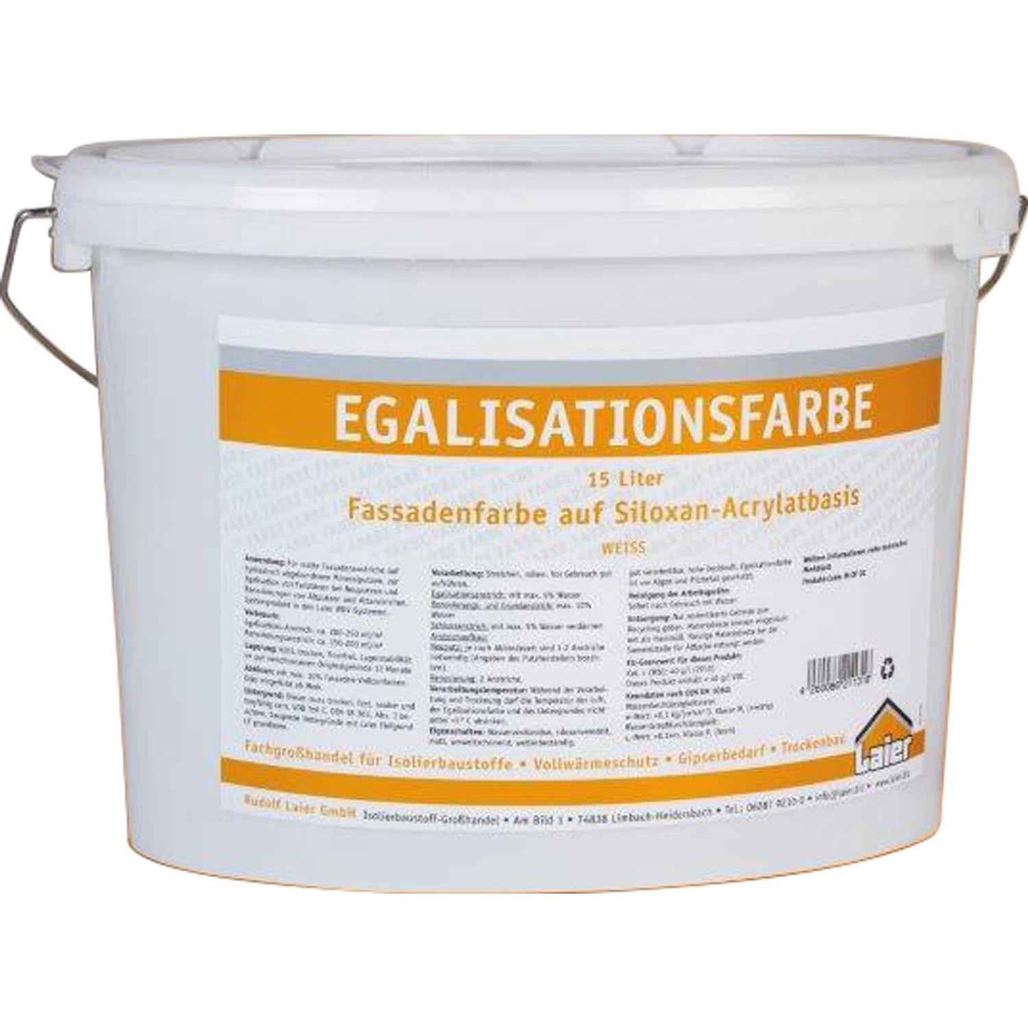 Laier Egalisationsfarbe Weiß 15 Liter