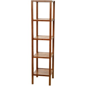 Eisl Bambus Badregal mit 5 Böden in natürlicher Holzoptik.