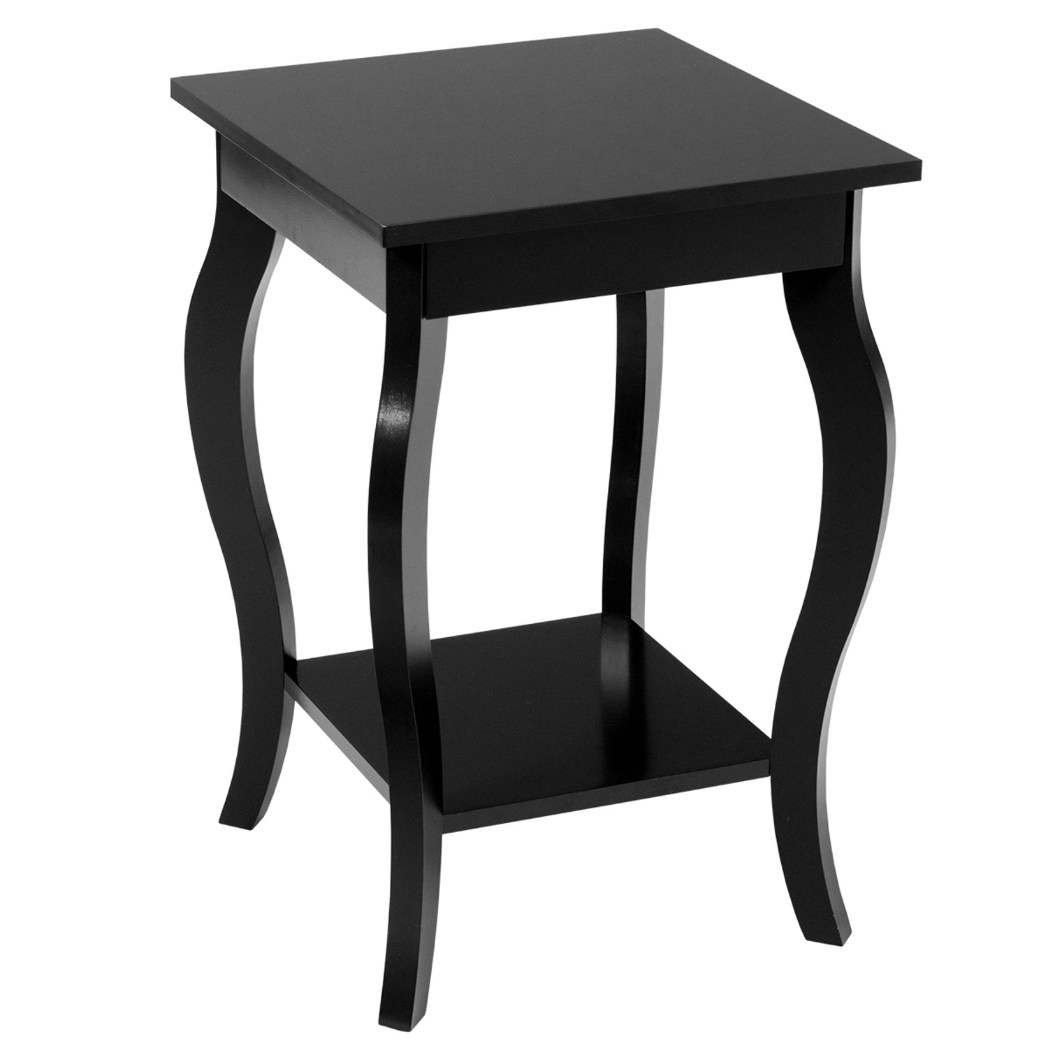 Costway Nachttisch mit Ablage Nachtkonsole 40 x 40 x 60 cm Schwarz günstig online kaufen