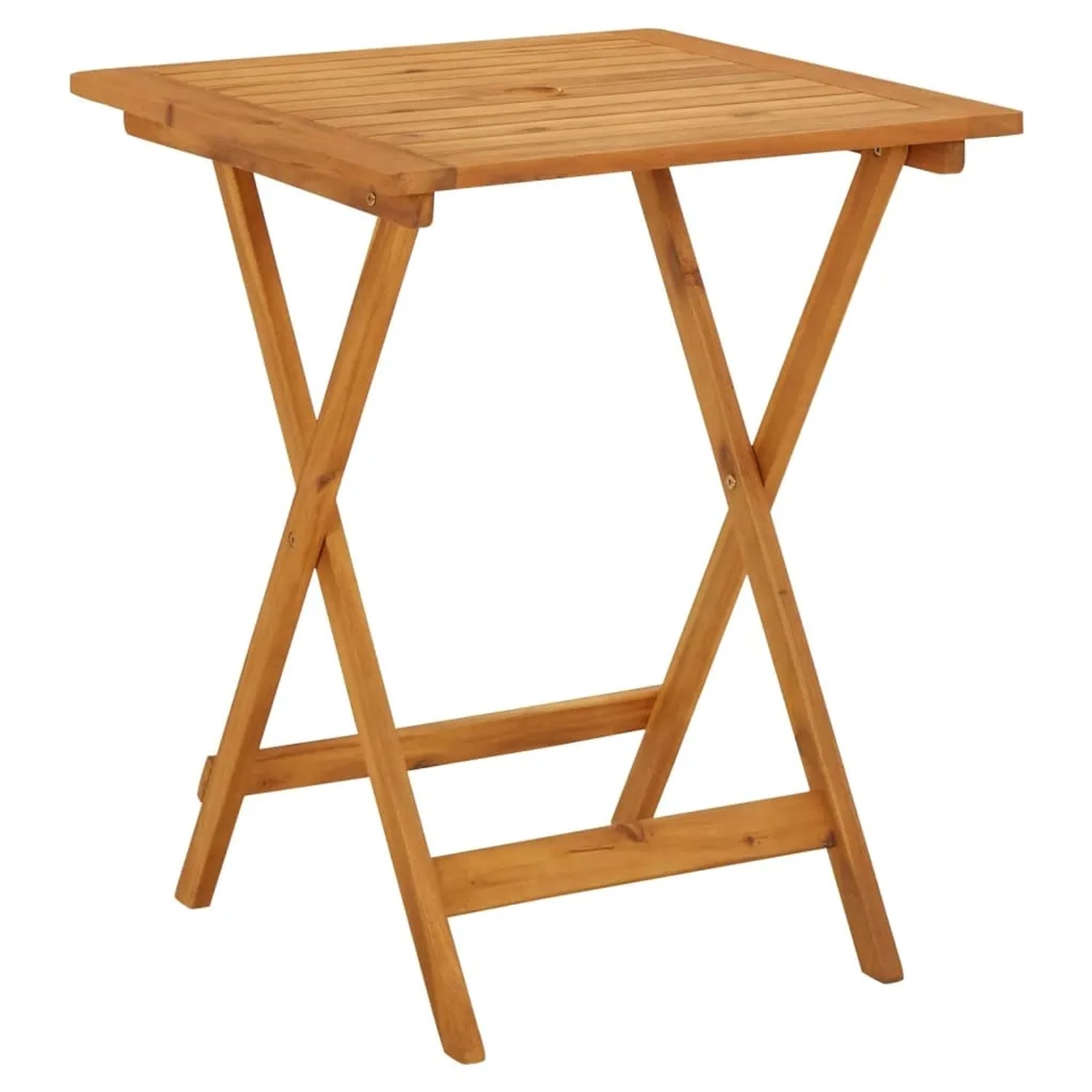 Quadratischer Gartentisch aus Akazienholz, klappbar, Teil des vidaXL Bistro-Sets