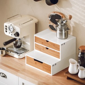 SoBuy Schubladenbox Aufbewahrungsbox Schreibtischorganizer 30x14x20cm FRG180-WN