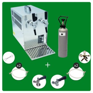 Ich-Zapfe Bierzapfanlage 2- 60 Liter/h Dreikant Zapfkopf Silber