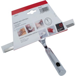 Schulte Duschabzieher Chrom mit Halterung für Bad & Dusche