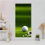 Weiße Magnettafel 37x78cm mit Golfball Motiv als Wanddekoration inklusive Magnete.
