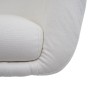 Detailaufnahme: Creme-weißer MCW Esszimmerstuhl F19 aus Stoff/Textil, Polsterstuhl.