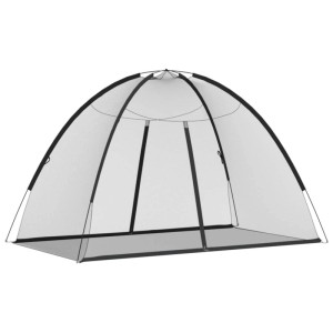 Schwarzes vidaXL Moskitonetz Zelt im mongolischen Stil, 200x120x130 cm, ideal für Camping.