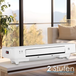 Echos Eco-355 Wand-Heizlüfter mit Timer, 2000W, für Wandmontage oder Tischaufstellung.