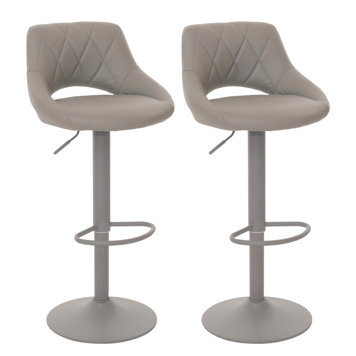 PROREGAL 2er-Set Barhocker Gepolstert Mit Lehne Sitzhöhe 60-82cm Fußablage günstig online kaufen