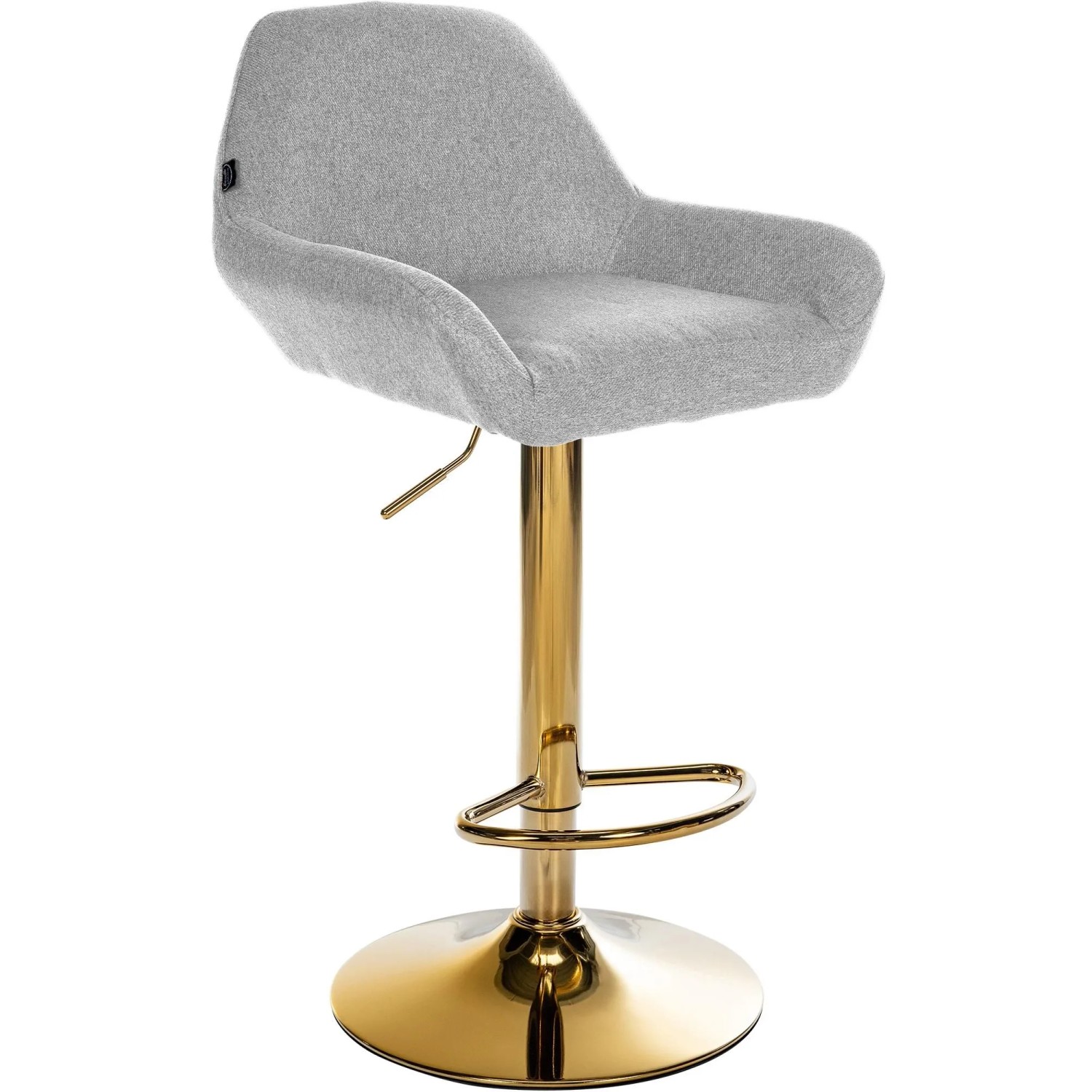 CLP Barhocker Braga Gold Stoff Grau