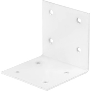 Weißer, pulverbeschichteter Breitwinkel 60x60x60 mm für Holzkonstruktionen.