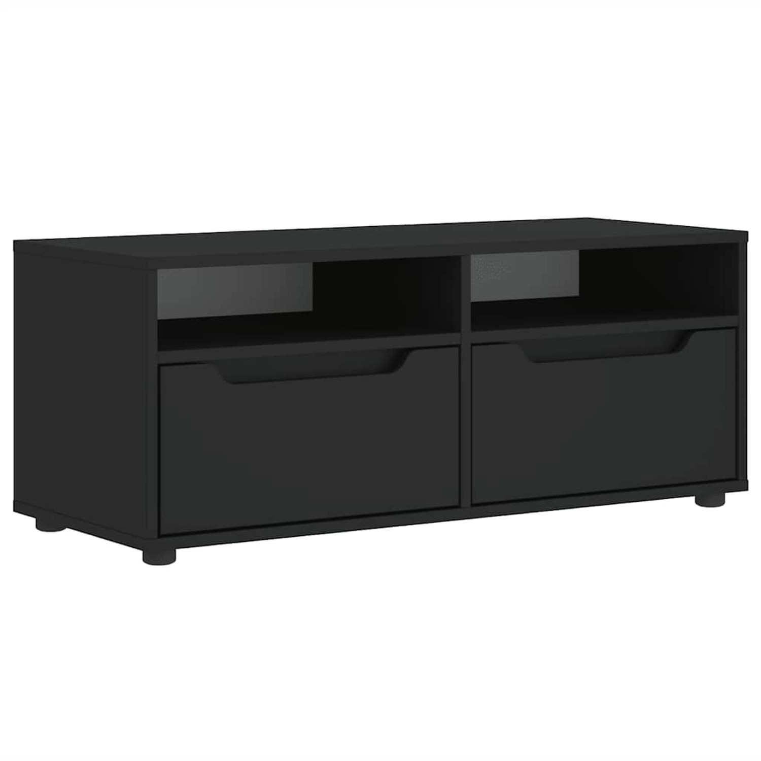 vidaXL TV-Schrank VISNES Schwarz 100x40x38 cm Holzwerkstoff 4108293 günstig online kaufen