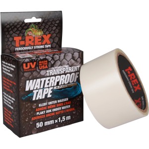 T-Rex Waterproof Tape, transparent, 50mm x 1,5m, für wasserdichte Reparaturen.