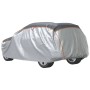 Grau-silberne Autoabdeckung für SUV (XL) zum Schutz vor Hagel, UV-Strahlen, Kratzern und Witterungseinflüssen.