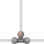 Gardena T-Stück 25 mm für Sprinkler-Systeme zur einfachen Rohrabzweigung.