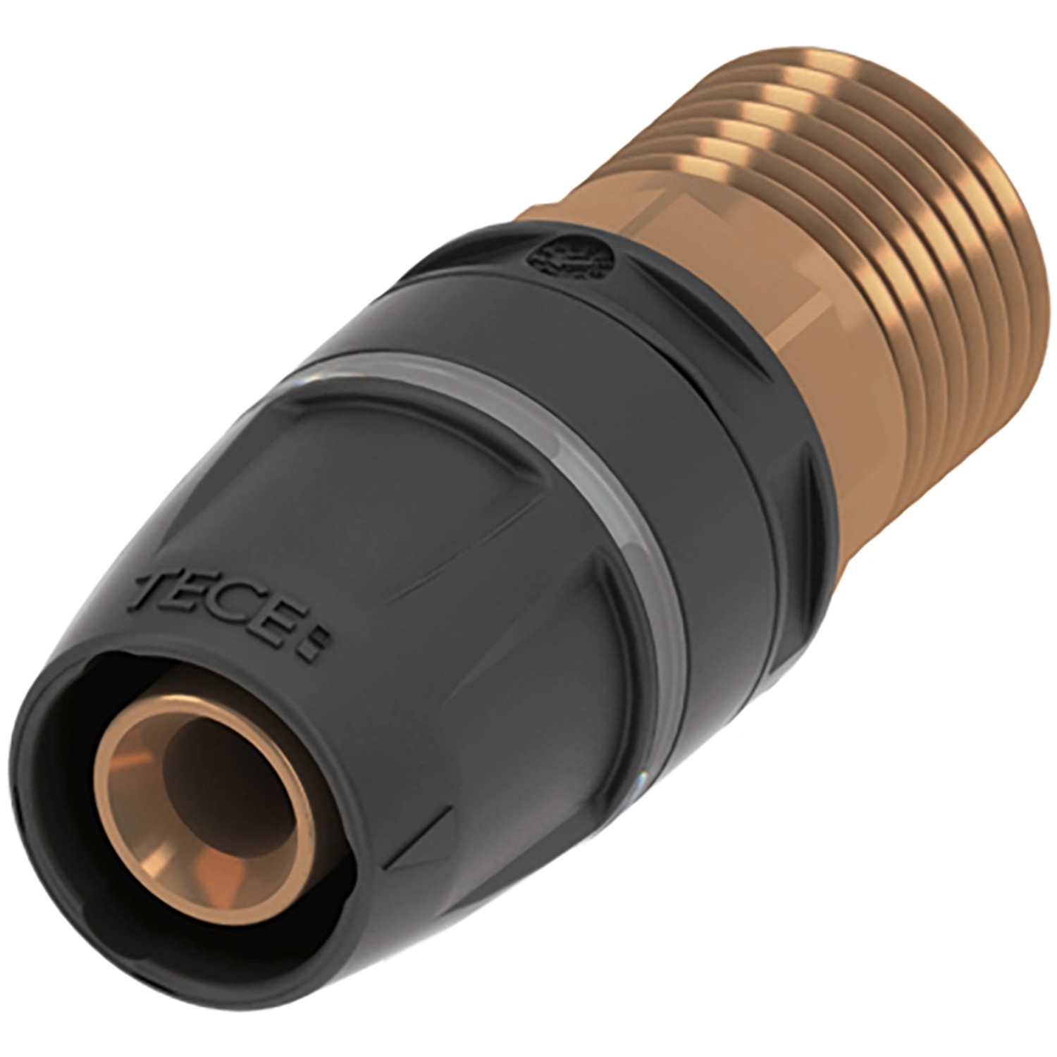 Tecelogo-Push Übergangsnippel Dimit 16 mm x R 1/2 Rotguss/Si-Bronze