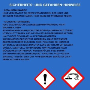 Sicherheits- und Gefahrenhinweise für Aqua-Cereal Fadenalgen Stop Speed K