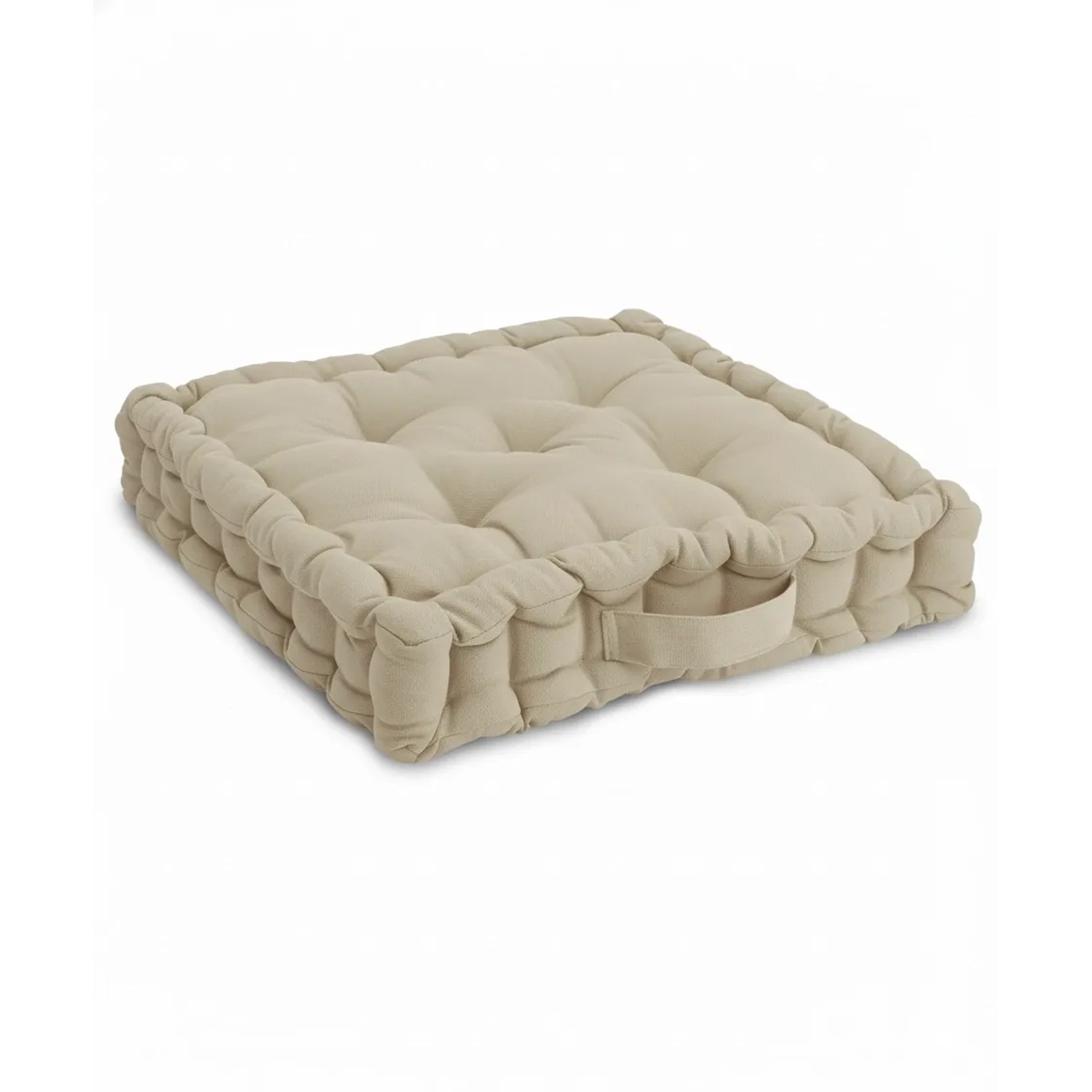Beautissu Mila Stuhlkissen 50x50x10cm Leinen