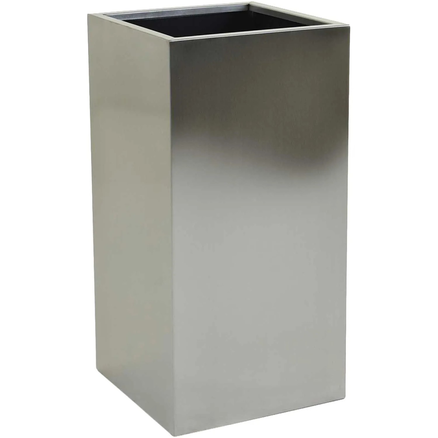 Vivanno Pflanzkübel Block 35 cm x 35 cm x 70 cm Edelstahl Gebürstet