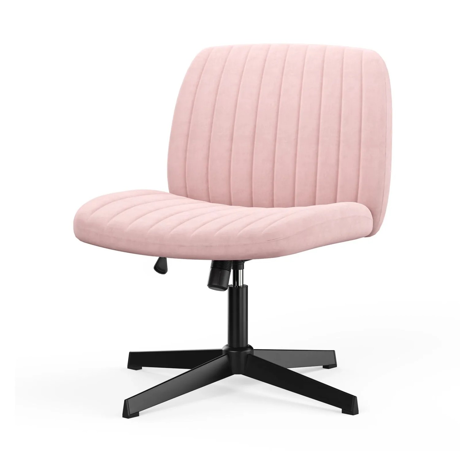 Rattantree Bürostuhl Armlos Criss Cross Design mit Verstellbarer Höhe 90 cm Rosa