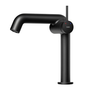 Emke Wasserhahn Bad 222 x 200 x 76 mm Schwarz Matt Wasserhahn Waschtischarmatur Mischbatterie