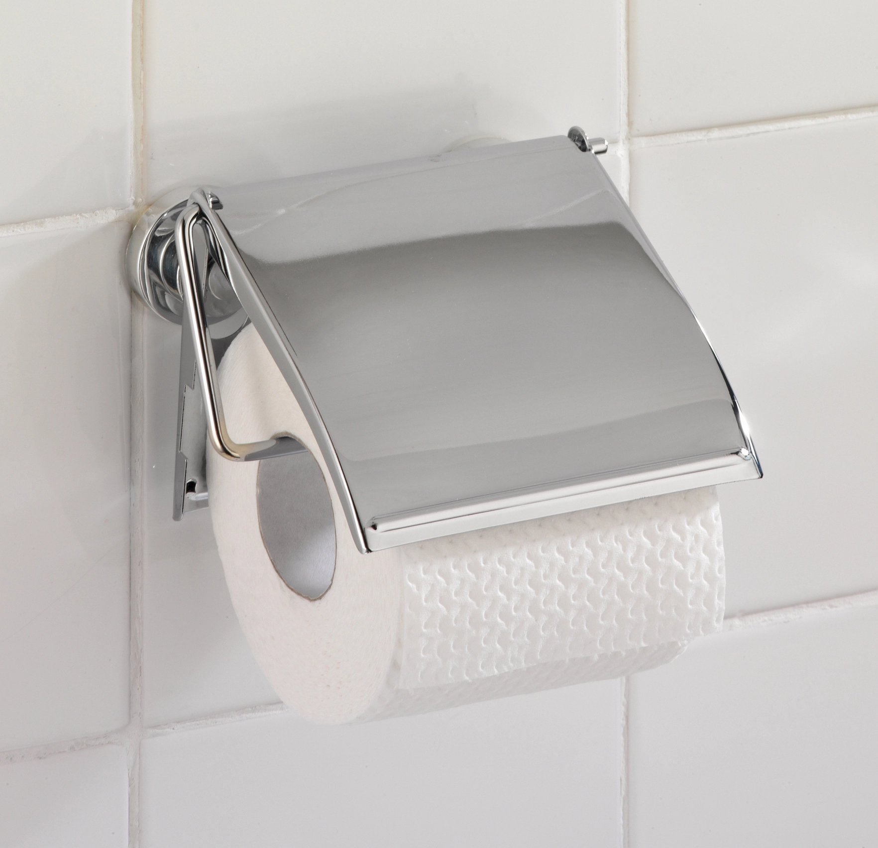 Wenko Power-Loc Toilettenpapierhalter Cover ohne Bohren 13,5 x 12 x 3,5 cm  Chrom kaufen bei OBI