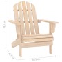 Adirondack-Gartenstuhl mit Tisch aus Tannenholz, naturbelassen. Gartenmöbel-Set für Terrasse und Garten.