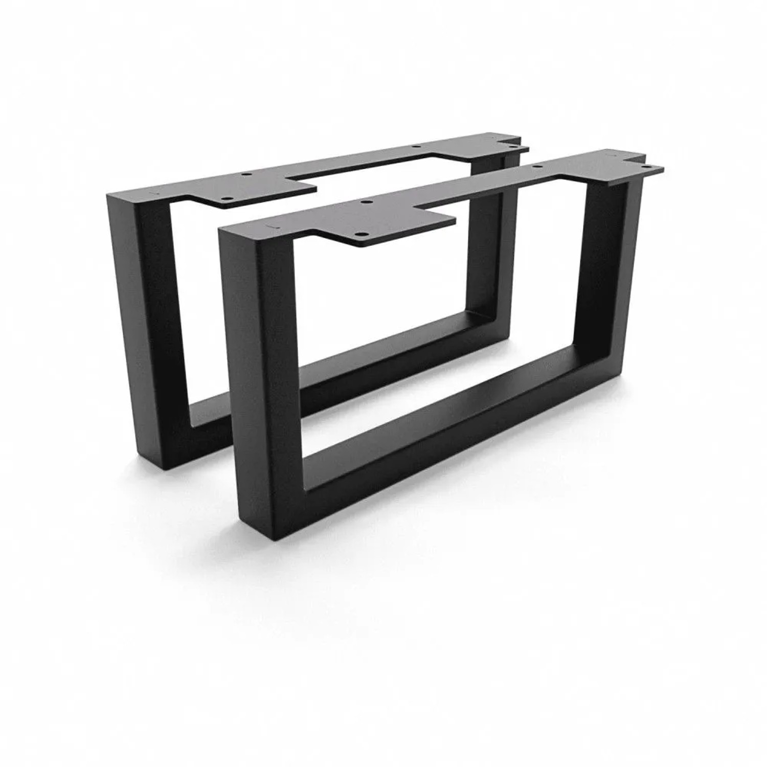 HEVVA Möbelfüße GRAZ 15 cm Hoch 30 cm Tief 2er Set Schwarz