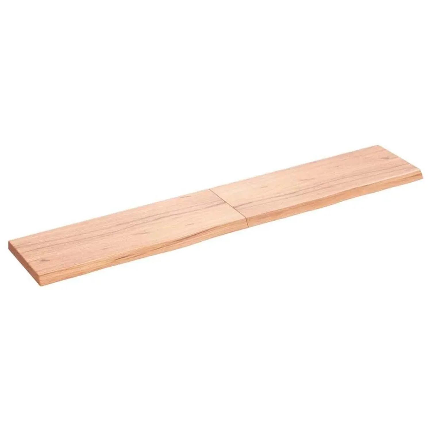 vidaXL Wandregal Hellbraun 160x30x2-4 cm Massivholz Eiche Behandelt 363708