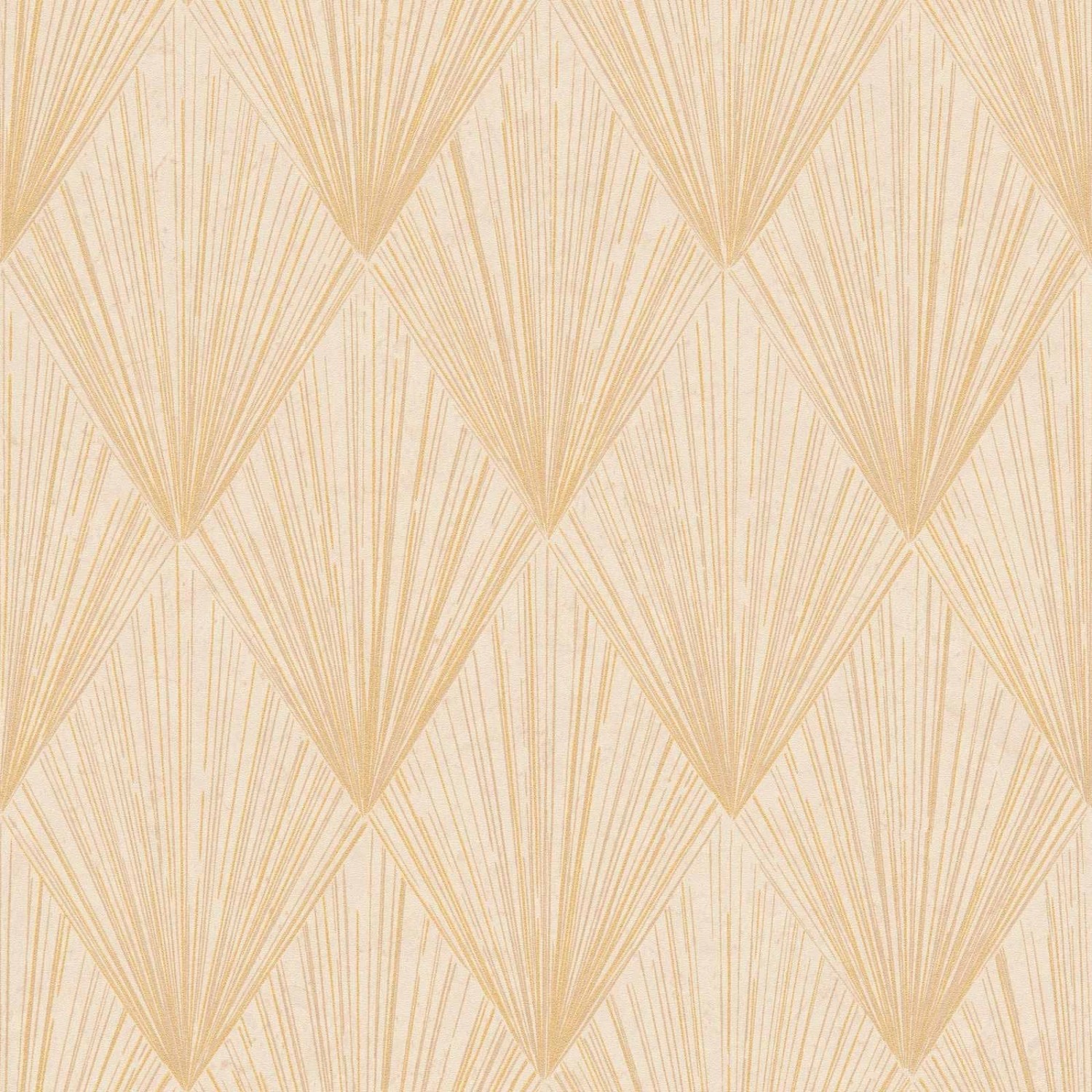 Thumbnail - Bricoflor Edle Tapete in Creme Gold Metallic Vliestapete Der 20er Jahre Art Deco Mustertapete Elegant Ideal für Schlafzi...