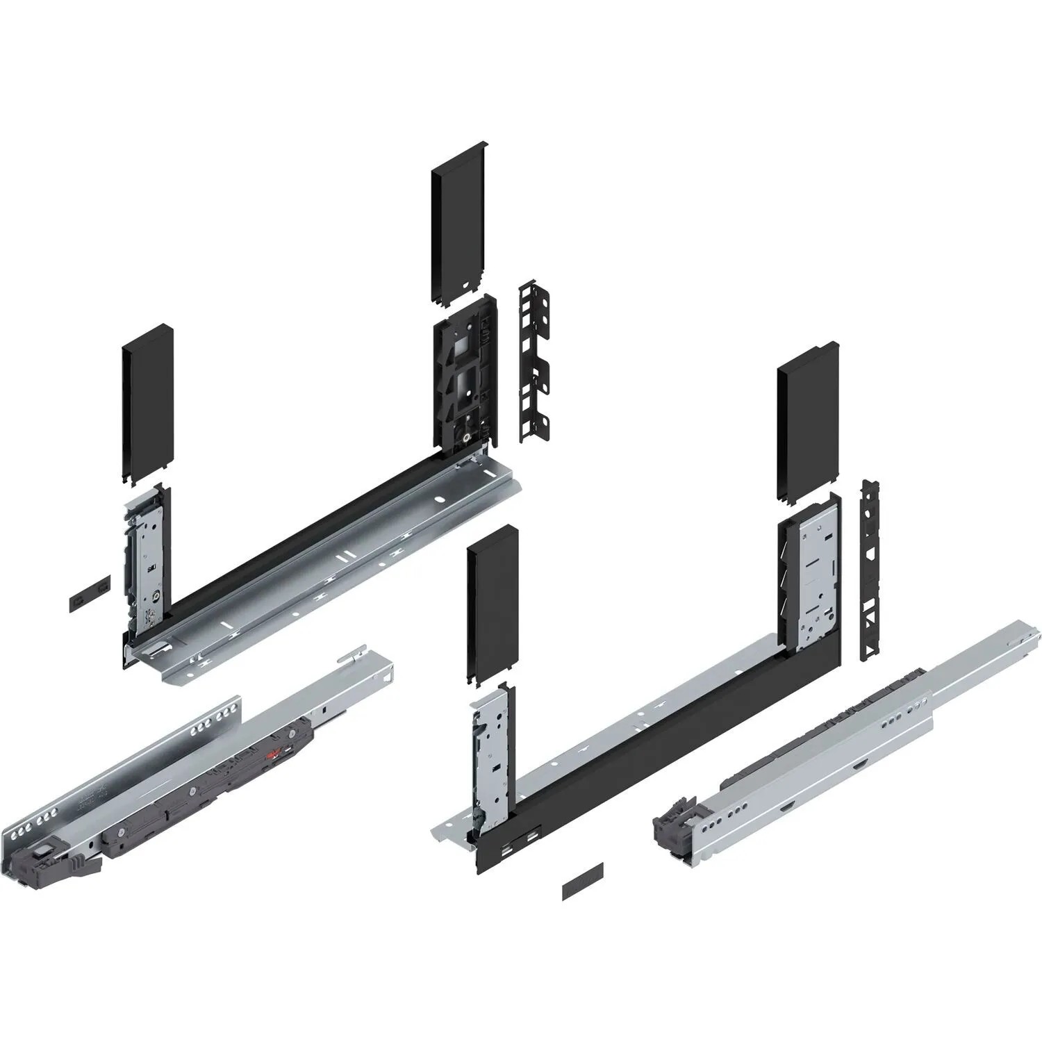 Blum Schubladensystem Legrabox free Höhe C Tip-On Vollauszug 450 mm 40 kg Carbonschwarz
