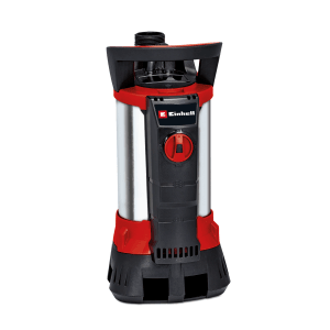 Einhell GE-DP 7035 N-A ECO Schmutzwasserpumpe mit Aquasensor, rot/schwarz/silber.