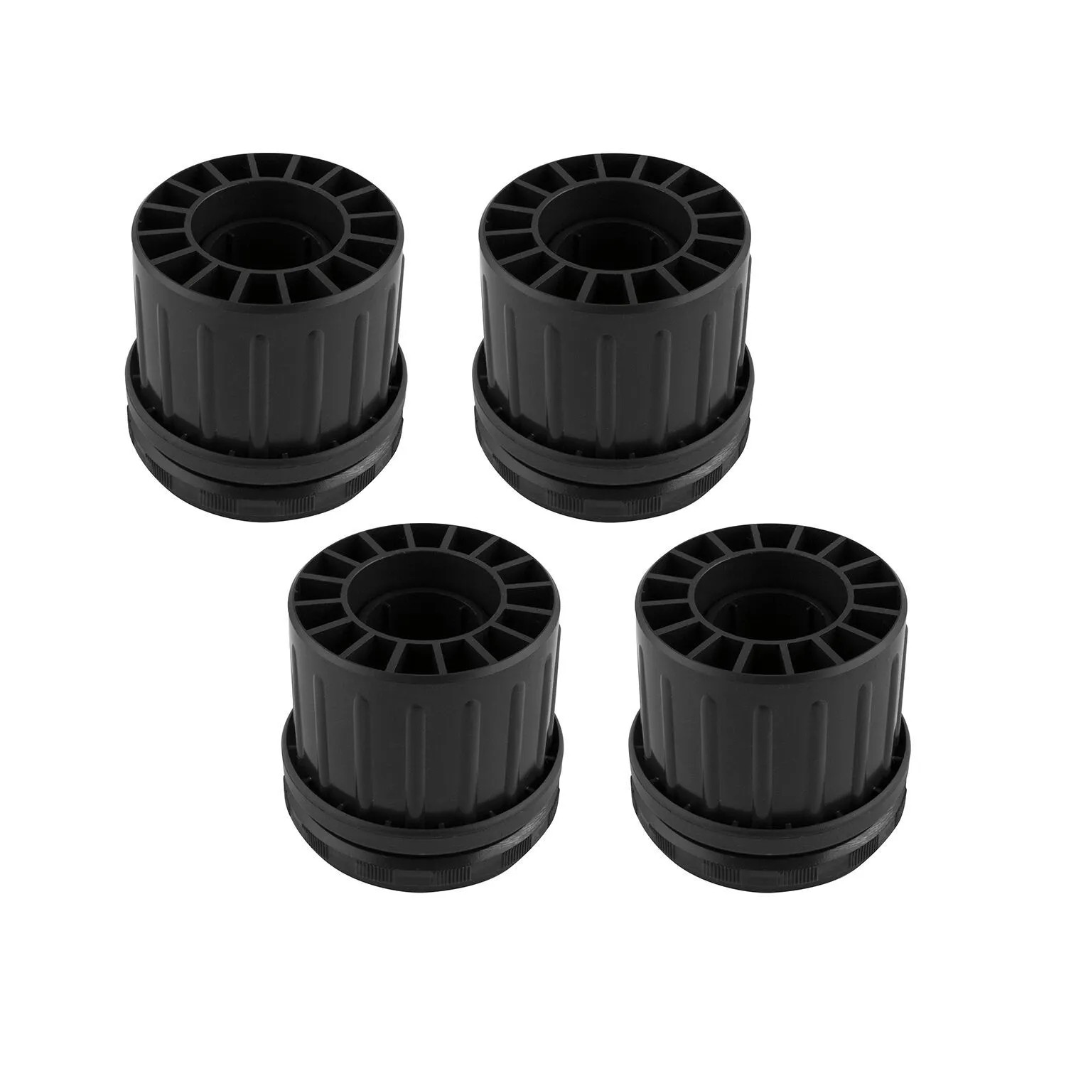 vasalat Set Camar Stellfuß Höhenverstellbar für Tischbeine Ø 60 mm Schwarz 4 Stück